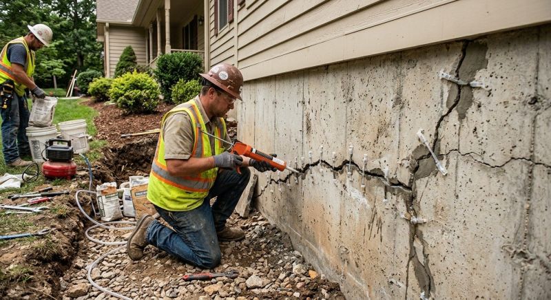 Cracked Foundation Repair in Smith County, TN