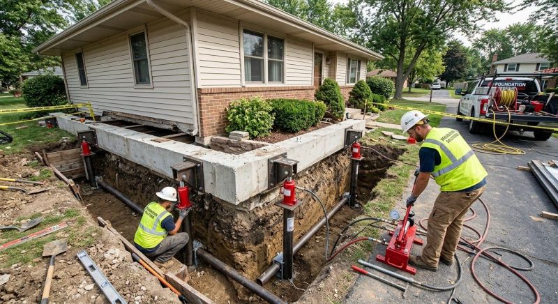 Foundation Jacking in Carthage, TN