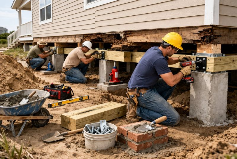 Foundation Raising in Buffalo Valley, TN